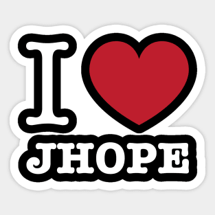 I love BTS Jhope Jung Hoseok typography Morcaworks Sticker